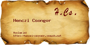 Henczi Csongor névjegykártya