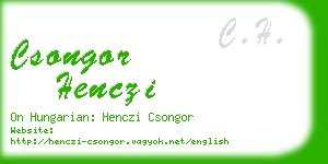 csongor henczi business card